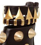 Gold Stud Embellished Gladiator Sandals