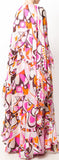 Ruffed Printed Georgette Maxi Dress