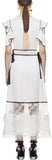 Satin Trim Midi Dress