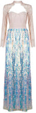 Embellished Lace-Sleeved Bustier-Bandage Gown-Multi