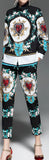 Heart & Floral Print Shirt & Pants Set