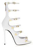 Strappy Buckle Sandal Heels