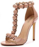 Leather Bomb Sandals - Rose Gold, Gold or Beige | DESIGNER INSPIRED FASHIONS