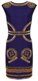 Bead-Embellished Stretch Mini Dress
