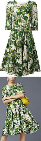 *Extended Sizes* Floral Print Dress
