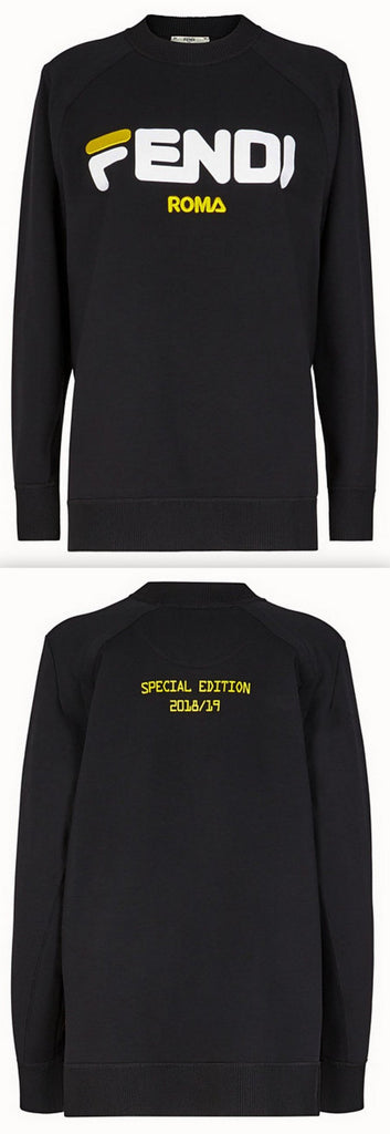 Logo Cotton Sweatshirt, Black