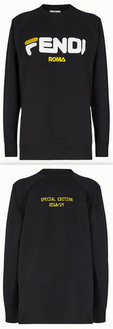 Logo Cotton Sweatshirt, Black