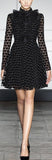 Black Hearts Ruffled Dress