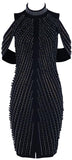Bead & Crystal Embellished Dress