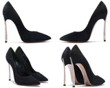 Faux Pearl High Heel Pumps - Black, Red or Nude
