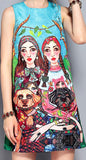 Unskilled Worker Sleeveless Mini Shift Dress