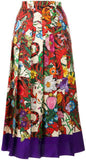 Floral and Tiger Print Pleated Skirt | DESIGNER INSPIRED FASHIONS