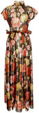 Floral Printed High-Neck Dress