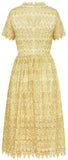 Gold Macrame Midi Dress