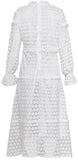 Macrame Midi Dress, White