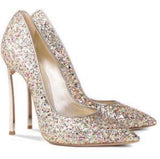 Glitter Blade Pumps - Black, Gold or Silver
