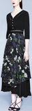 Floral Overlay V-Neck Dress