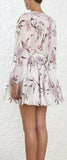 Corsage Plisse Mini Dress