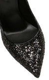 Glitter Blade Pumps - Black, Gold or Silver