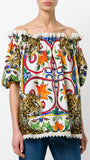 'Majolica' Leopard Print Blouse