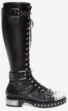 Hobnail Black Leather Boots