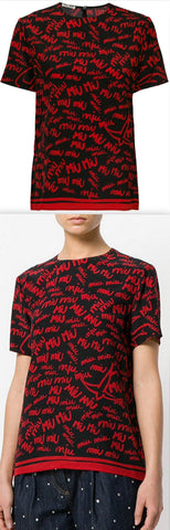 Logo Graffiti Top, Red and Black