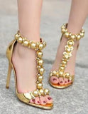 Leather Bomb Sandals - Rose Gold, Gold or Beige | DESIGNER INSPIRED FASHIONS