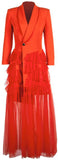 Blazer-Dress with Ruffled Tulle Skirt