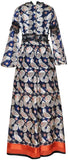 Paisley Maxi Dress with Lace Detail