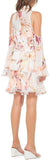 Magnolia Print Cold-Shoulder Dress