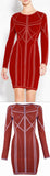 Paneled Textured Bodycon Dress