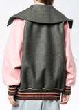 Embroidered Oversized Bomber Jacket