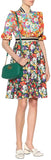 Floral-Print Ruffle Bib Dress
