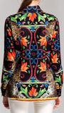 Cheetah & Majolica Printed Black Shirt