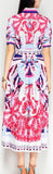 Printed Pleated Shirt-Dress