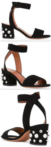 Jeweled Heel Sandals