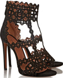 Laser Cut Suede Sandals | DESIGNER INSPIRED FASHIONS