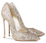 Glitter Blade Pumps - Black, Gold or Silver