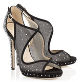 Crystal-Embellished Evening Sandal
