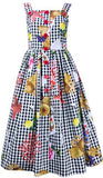 Print Button-Down Summer Dress