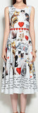 Cat & Heart Print A-Line Dress - DESIGNER INSPIRED FASHIONS