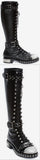 Hobnail Black Leather Boots