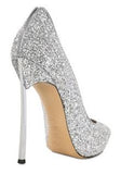 Glitter Blade Pumps - Black, Gold or Silver