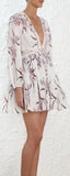 Corsage Plisse Mini Dress