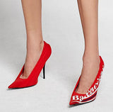Knife Wrapped Logo Pumps - Black, Blue or Red