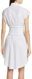 Flared Shirt-Dress, White