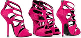 Suede Cut-Out Sandals - Mustard/Yellow, Black or Fuchsia Pink