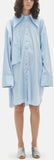 Double Front Safety Pin Shirt Dress