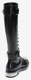 Hobnail Black Leather Boots
