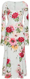 Floral-Printed Square-Neck Midi Dress